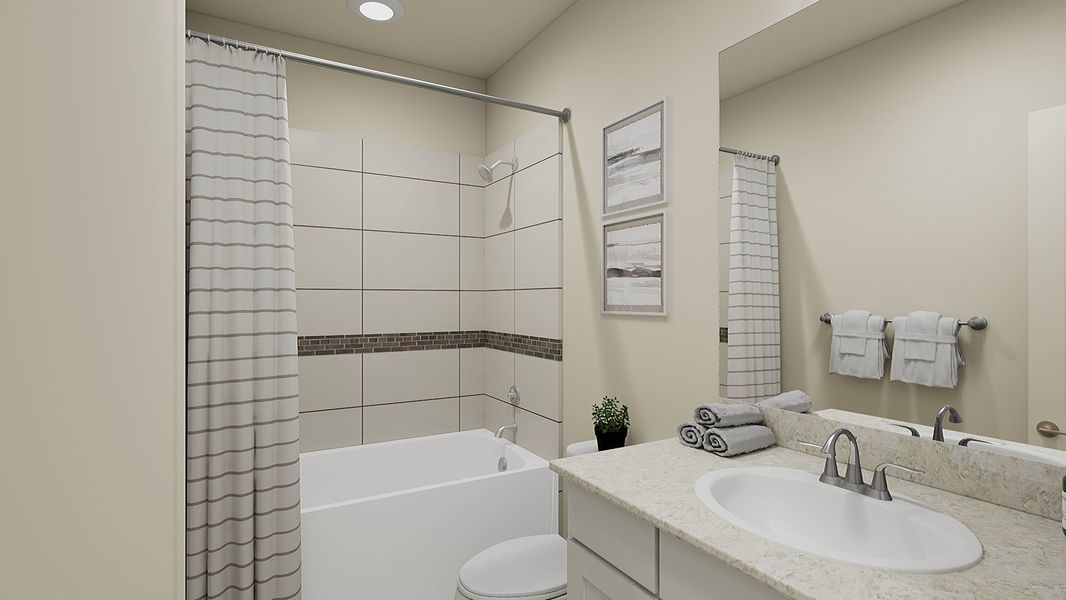 Representative furnished interior of a home built from the 1 by Tri Pointe Homes in Sugar Mill Village, Longmont (Image 19).
