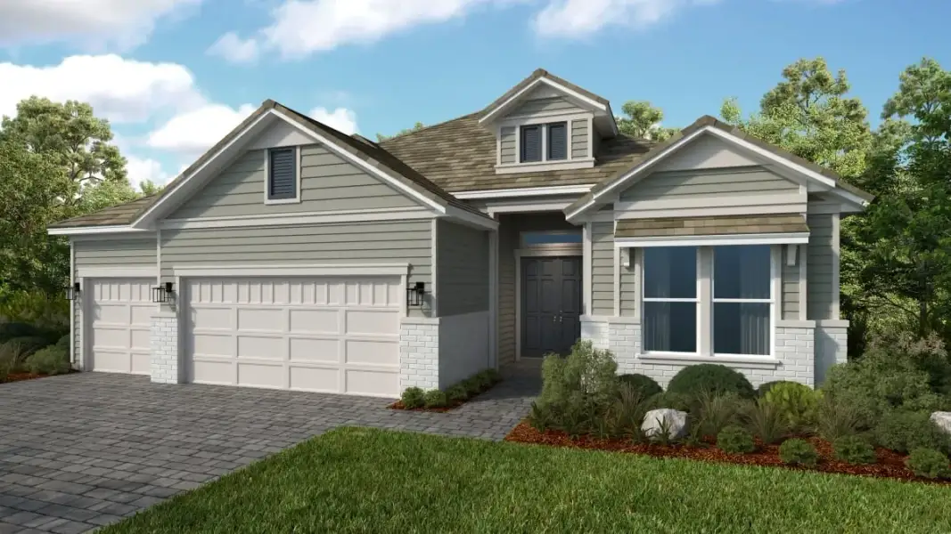 Representative exterior photo of a completed home built from the Palermo by Taylor Morrison in Esplanade at Pinewalk, St. Johns, FL (Image 14).