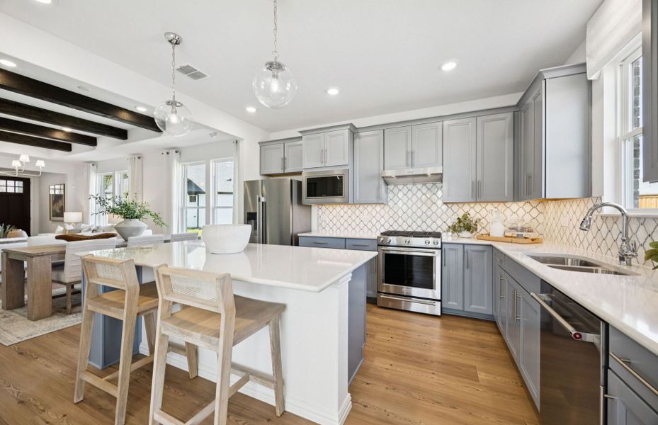 Representative furnished interior of a home built from the Compass by Del Webb in Del Webb at Trinity Falls, McKinney (Image 6). Representative furnished interior of a home built from the Compass by Del Webb in Del Webb at Trinity Falls, McKinney (Image 6).