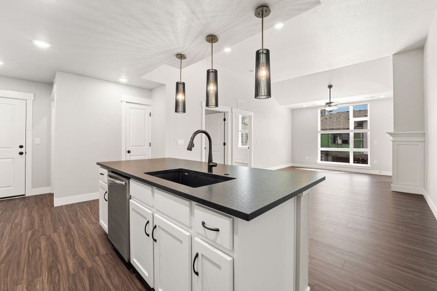Furnished interior view inside a new home in Northfield - The Flats, Fort Collins (Image 9). Furnished interior view inside a new home in Northfield - The Flats, Fort Collins (Image 9).