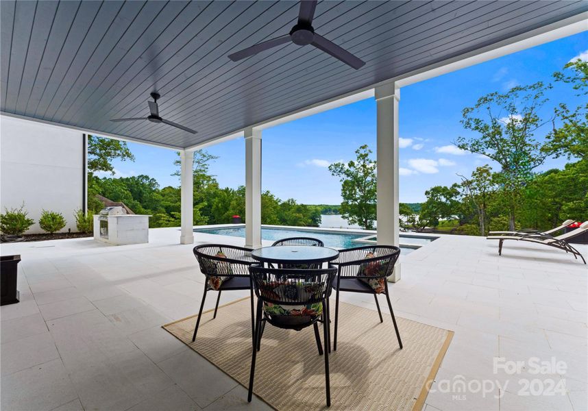 Pool entertainment area