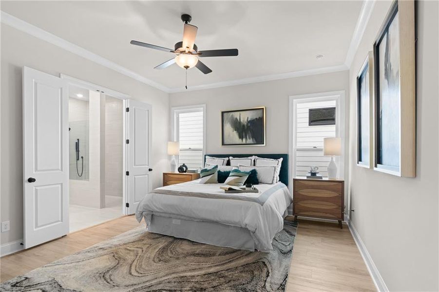 Furnished interior view inside a new home in Promenade at Sawnee Village, Cumming (Image 33).