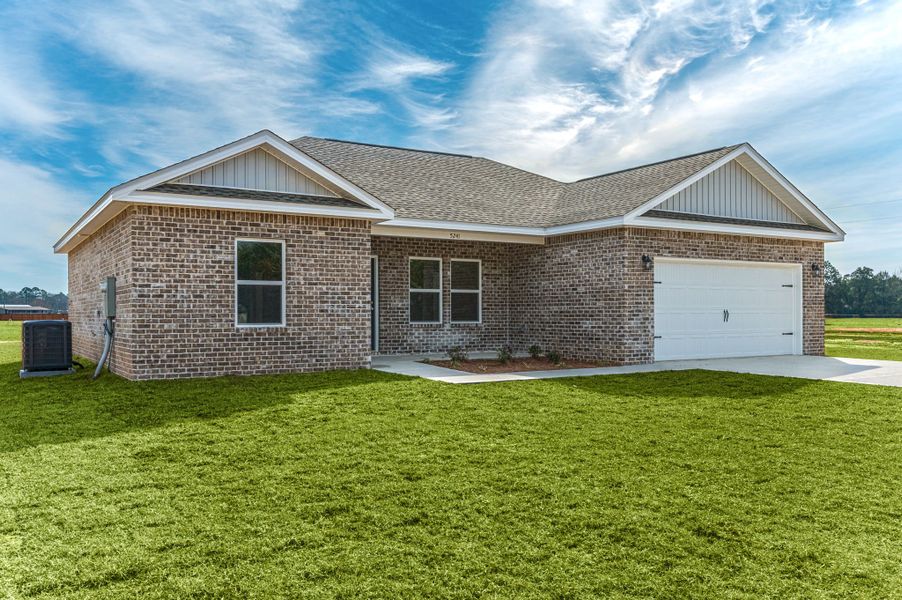 Representative exterior photo of a completed home built from the Adeline by CJL Homes in Oak Hollow, Crestview, FL (Image 19).