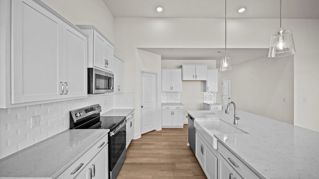 Representative furnished interior of a home built from the Greenwich by DRB Homes in Bellerose, Gibsonville (Image 13).