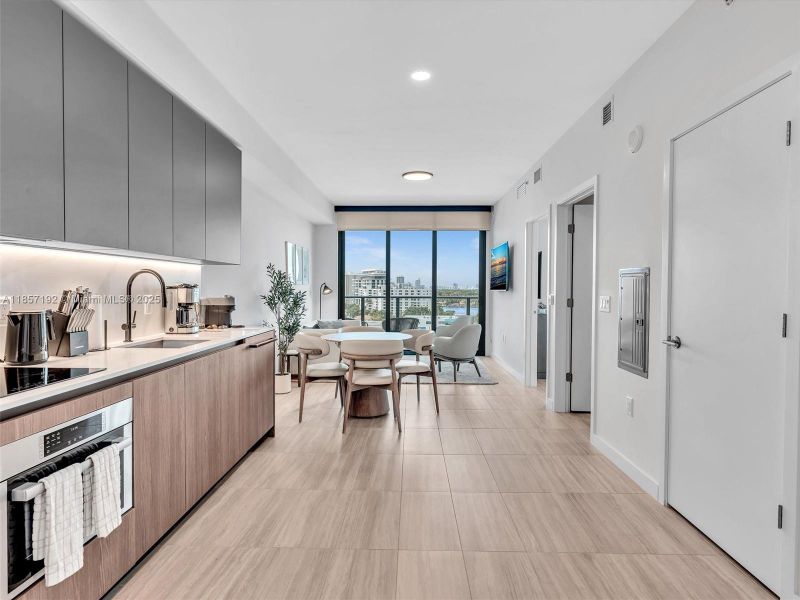 Furnished interior view inside a new home in , Miami Beach (Image 8).