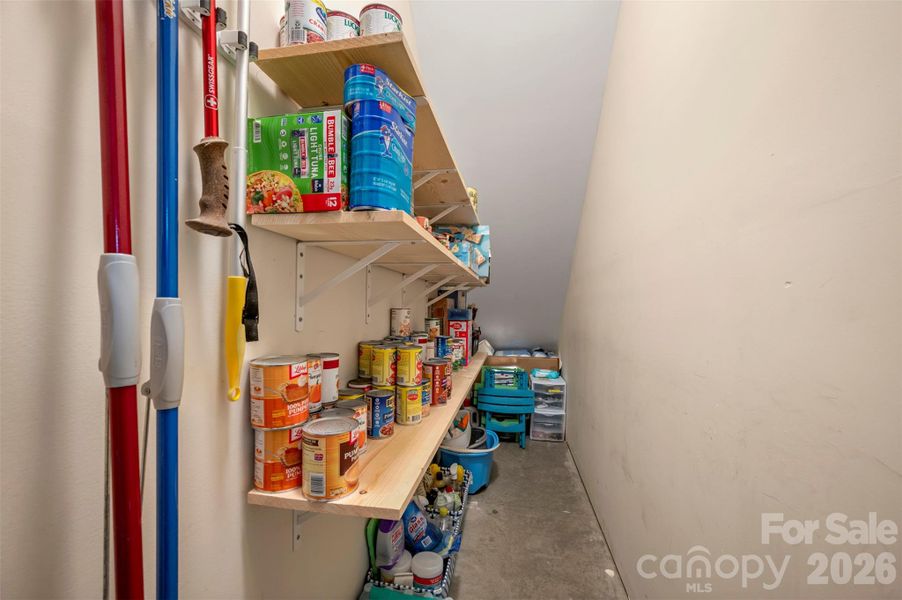 Walk in pantry between kitchen and garage Walk in pantry between kitchen and garage