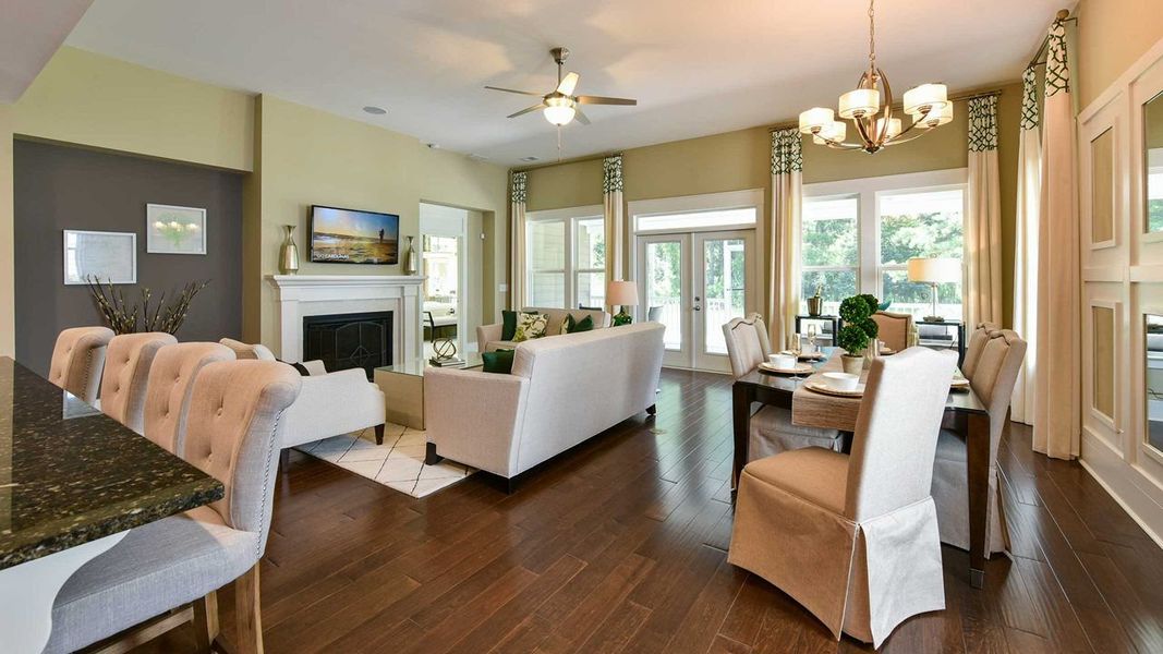 Spacious Great Room just off the Kitchen