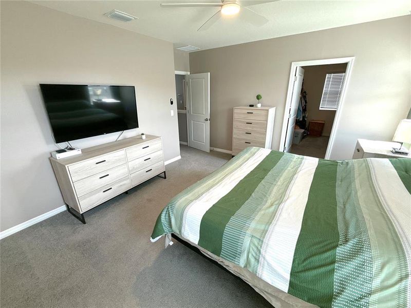 Master Bedroom with Large Walk-In Closet