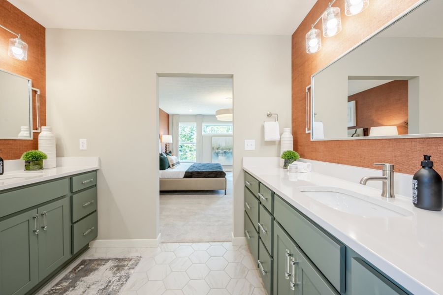 Representative furnished interior of a home built from the Blair by Fischer Homes in Twin Lakes, Hoschton (Image 61).