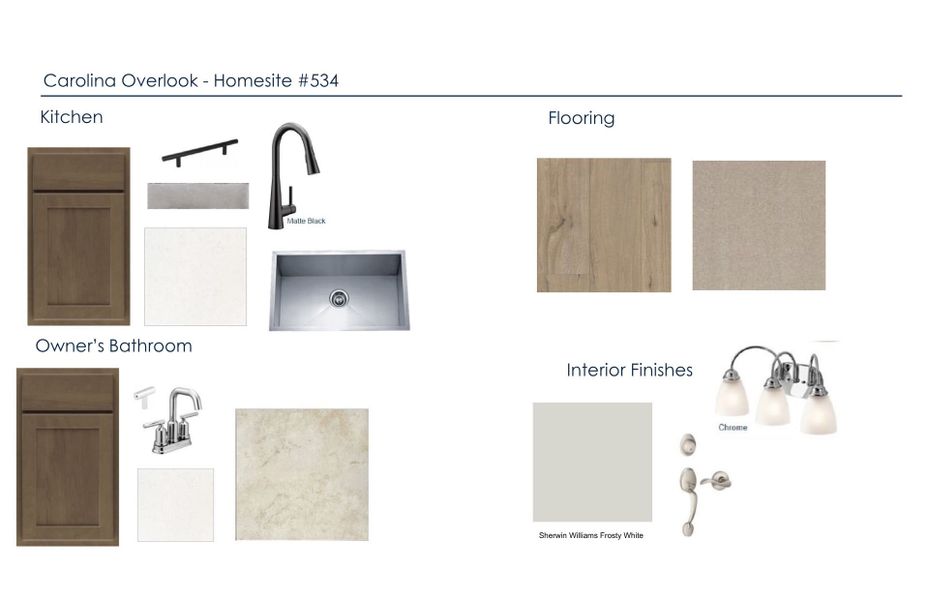 Sample of building materials used in homes in Carolina Overlook, Clayton (Image 21).