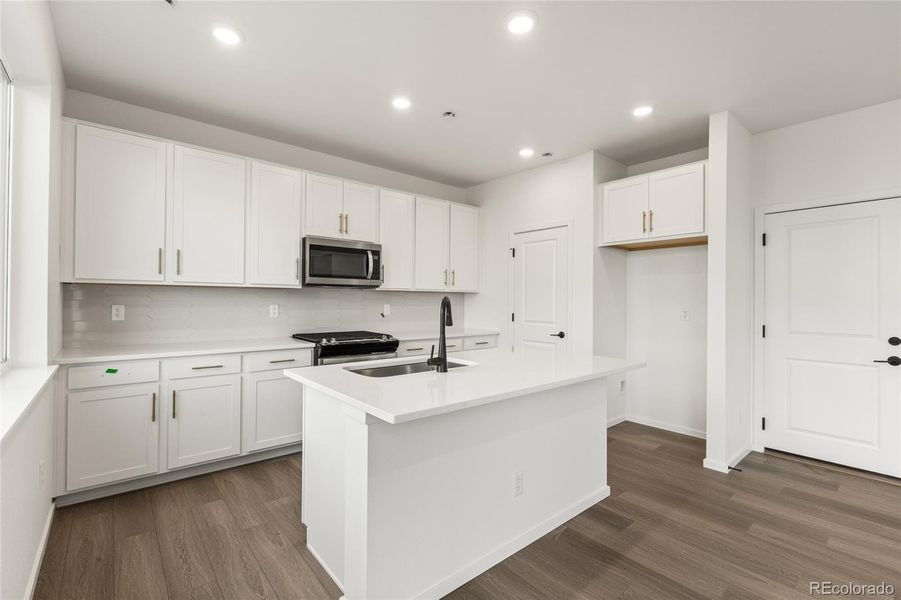 Furnished interior view inside a new home in Harvest Crossing, Aurora (Image 9).