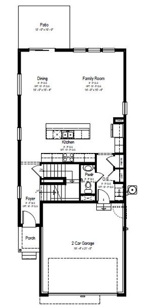 2D floor plan layout for the The Telluride by View Homes in Aspen Meadows-4, Colorado Springs, CO (Image 1).