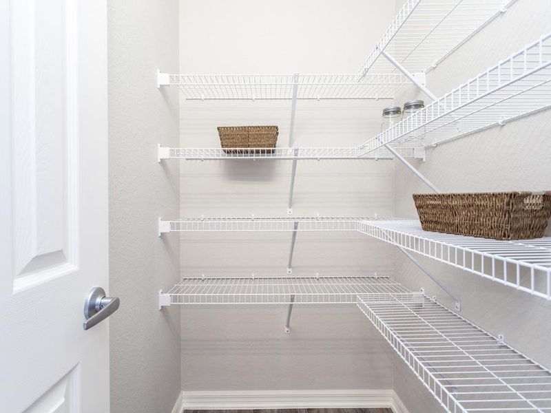 Convenient walk-in pantry - Parker ll home plan by Highland Homes