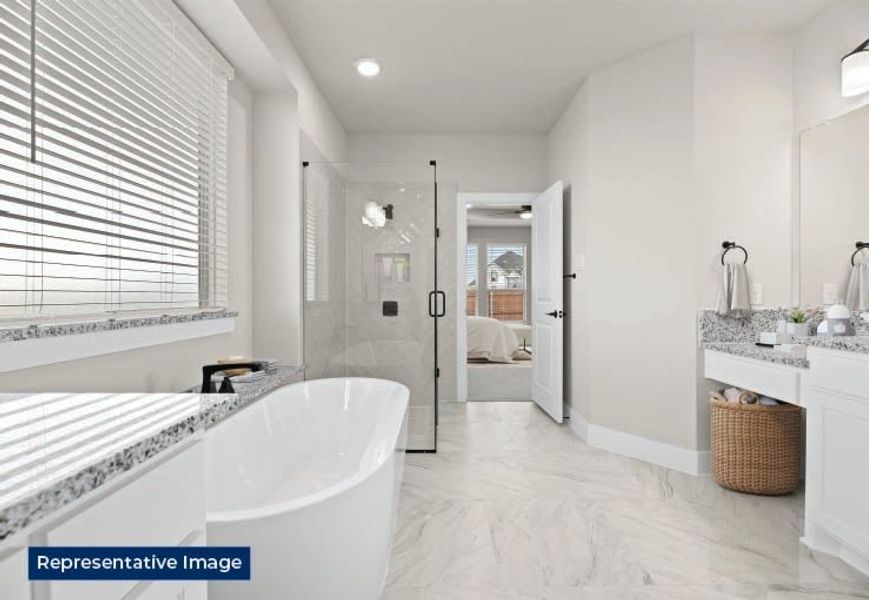 Representative furnished interior of a home built from the Caroline 2F by First Texas Homes in The Villages of Hurricane Creek, Anna (Image 11).