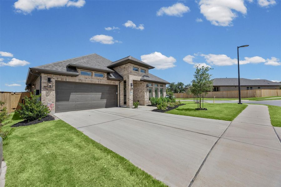 Front exterior of a new home in , Georgetown, TX, highlighting curb appeal (Image 1). Front exterior of a new home in , Georgetown, TX, highlighting curb appeal (Image 1).