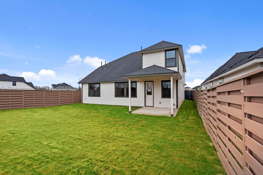 Exterior details and patio area of a home in Austin Point, Richmond (Image 3).