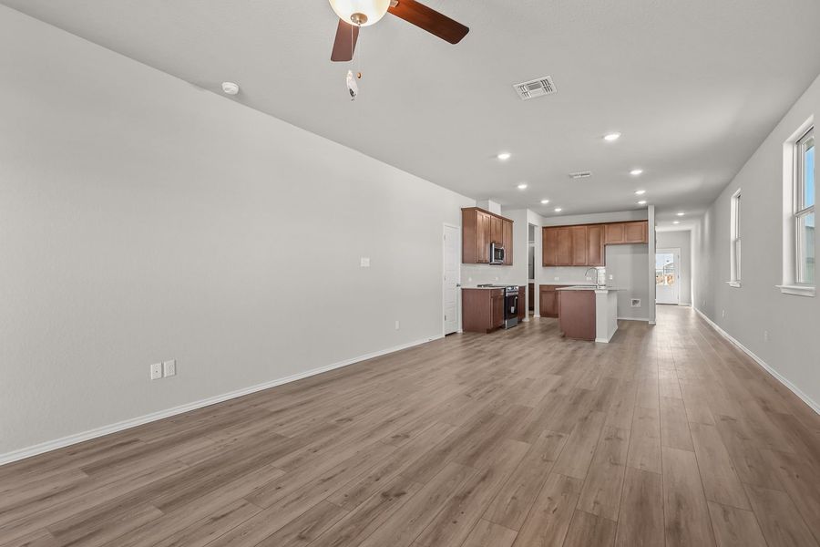 Representative unfurnished interior of a home built from the The Frio F by Davidson Homes LLC in Heartland, Heartland (Image 16). Representative unfurnished interior of a home built from the The Frio F by Davidson Homes LLC in Heartland, Heartland (Image 16).