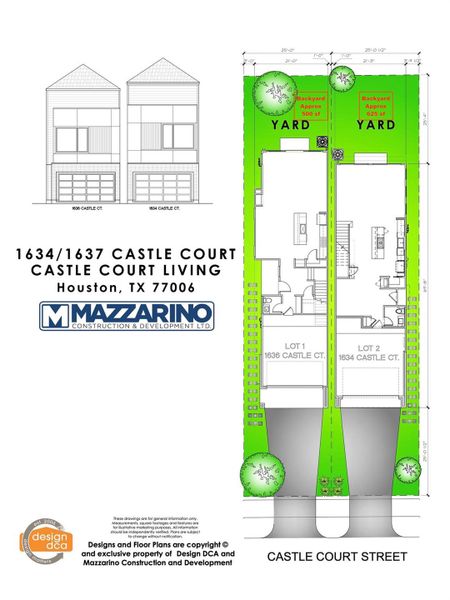 * Est Compl Date 9/15/2026 * Please be aware that these plans are the property of the architect/builder designer that designed them not DUX Realty, Mazzarino Construction or 1634 CASTLE COURT LLC and are protected from reproduction and sharing under copyright law. These drawing are for general information only. Measurements, square footages and features are for illustrative marketing purposes. All information should be independently verified. Plans are subject to change without notification.