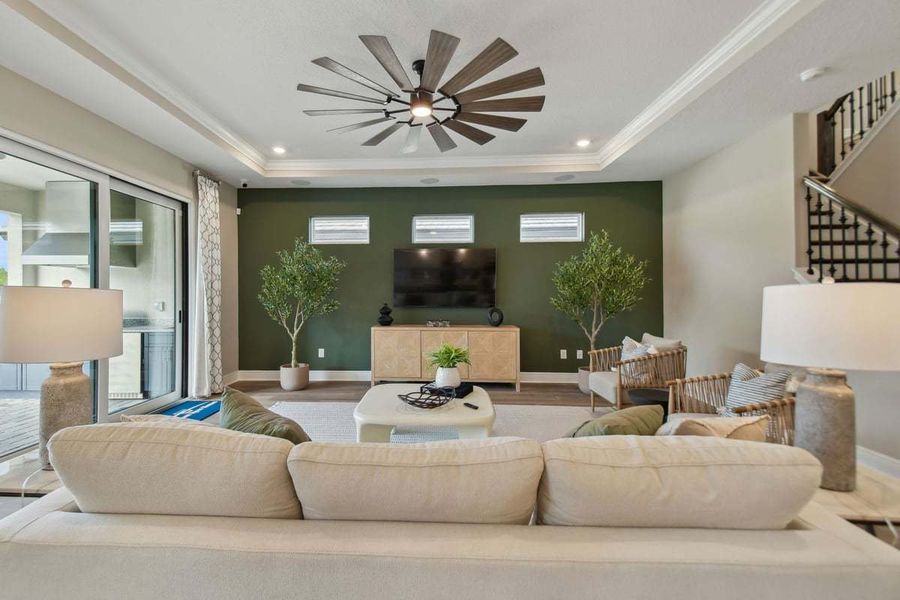 Representative furnished interior of a home built from the Sebastian by William Ryan Homes in The Sanctuary – Royal Collection, Punta Gorda (Image 10).