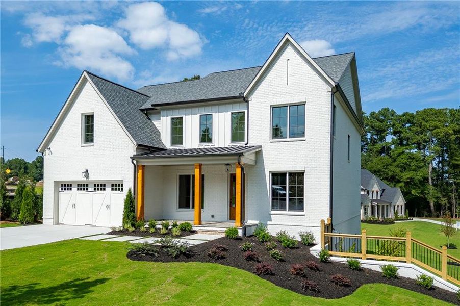 Front exterior of a new home in , Buford, GA, highlighting curb appeal (Image 33).