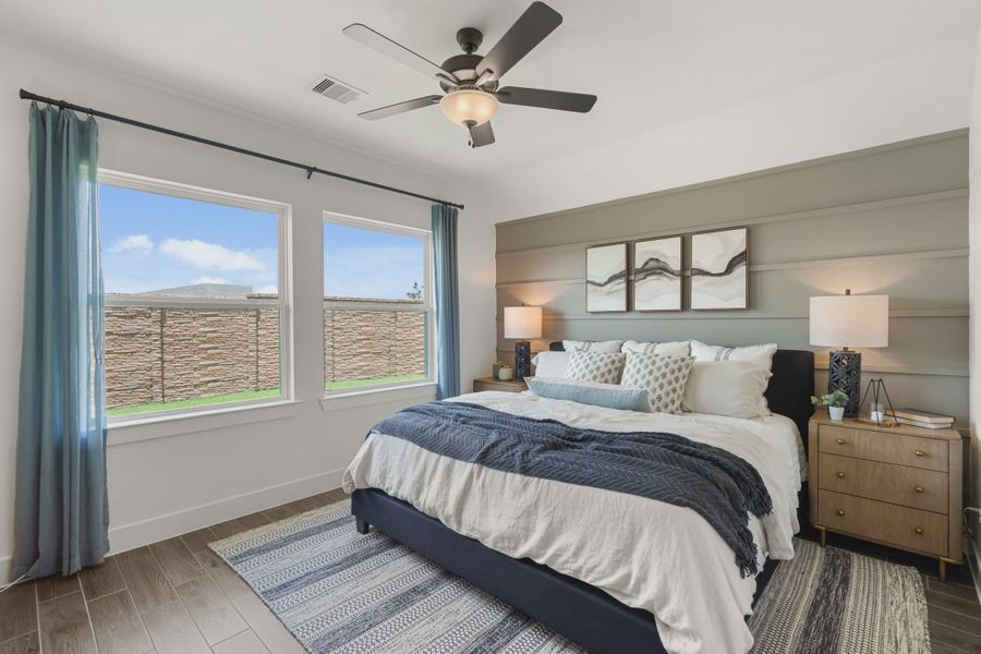 Representative furnished interior of a home built from the Countryside by Chesmar Homes in Meridiana Townhomes, Iowa Colony (Image 10).