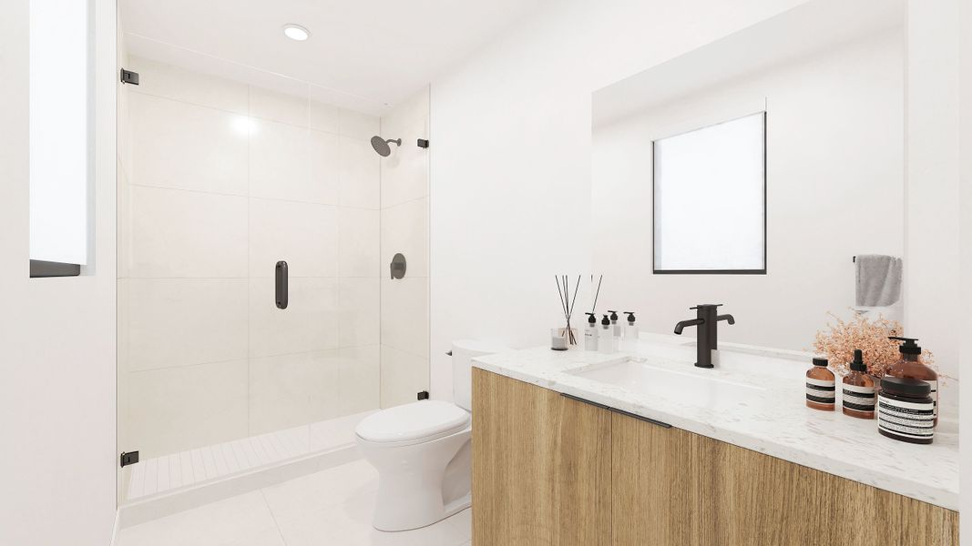 Representative furnished interior of a home built from the Olivia B by Bluenest Development in Limonar Estates, Homestead (Image 12).