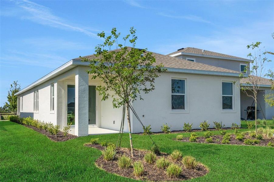 Exterior details and patio area of a home in Creekside Run at Babcock Ranch, Punta Gorda (Image 19).