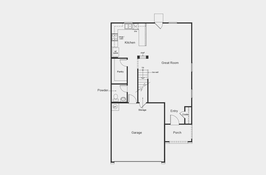 2D floor plan layout for the Plan 2088 by KB Home in Punta Verde, Converse, TX (Image 3).