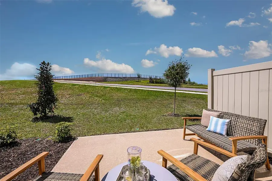 Exterior details and patio area of a home in Waterstone, Groveland (Image 3). Exterior details and patio area of a home in Waterstone, Groveland (Image 3).