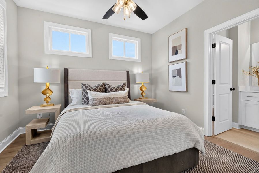 Representative furnished interior of a home built from the The Benton IV by The Providence Group in Ward's Crossing Townhomes, Johns Creek (Image 38).