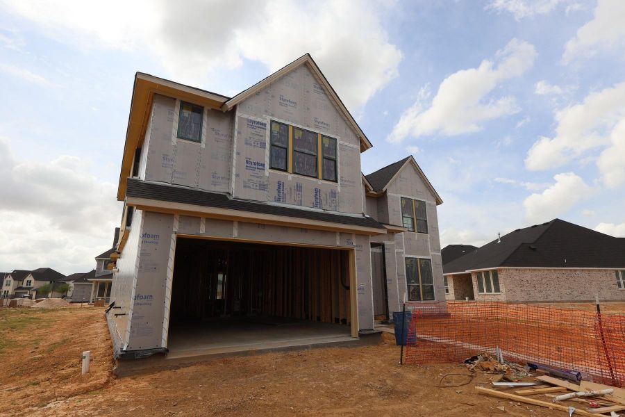 In-progress construction of a new home in Dunham Pointe, Cypress, TX (Image 7).