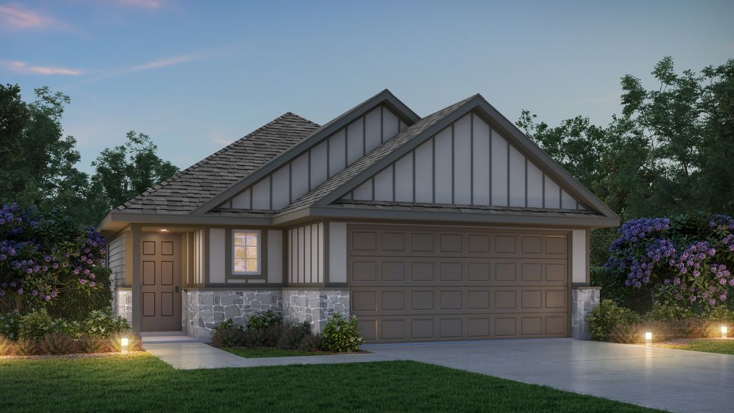 Representative exterior photo of a completed home built from the The Aspen by Legend Homes in Hickory Ridge, Elmendorf, TX (Image 20). Representative exterior photo of a completed home built from the The Aspen by Legend Homes in Hickory Ridge, Elmendorf, TX (Image 20).