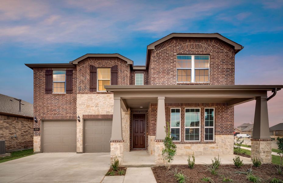 Front exterior of a new home in Anna Town Square, Anna, TX, highlighting curb appeal (Image 23).