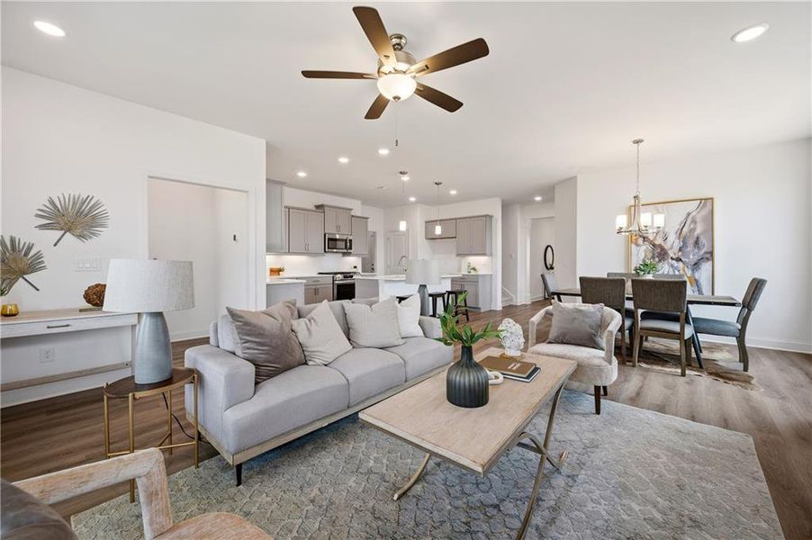 Furnished interior view inside a new home in , Hiram (Image 12).