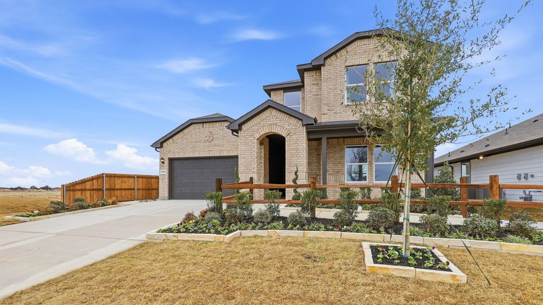 Representative exterior photo of a completed home built from the Midland by D.R. Horton in Rock Creek West, Fort Worth, TX (Image 26). Representative exterior photo of a completed home built from the Midland by D.R. Horton in Rock Creek West, Fort Worth, TX (Image 26).