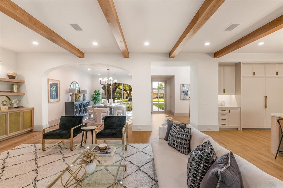 Furnished interior view inside a new home in , Dallas (Image 31).