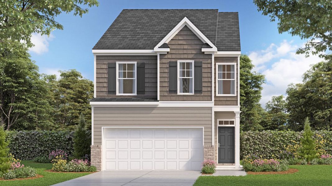 Front exterior of a new home in Laurel Park Townhomes, Hephzibah, GA, highlighting curb appeal (Image 2).