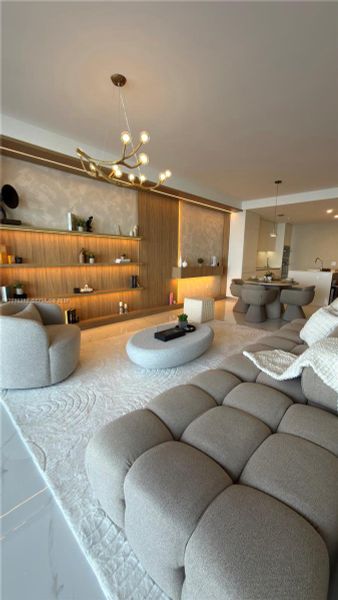 Furnished interior view inside a new home in , Miami (Image 3).