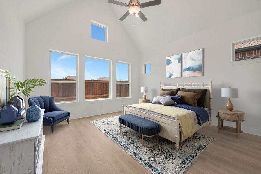Furnished interior view inside a new home in Elements at Viridian - Garden Series, Arlington (Image 6). Furnished interior view inside a new home in Elements at Viridian - Garden Series, Arlington (Image 6).