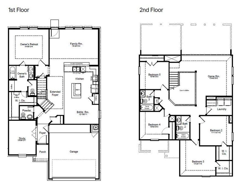 2D floor plan layout of this home in Hunters Ranch, San Antonio, TX (Image 3).