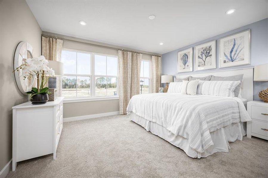 Representative furnished interior of a home built from the Allegro by Ryan Homes in Lake Mattie Preserve Townhomes, Auburndale (Image 10).