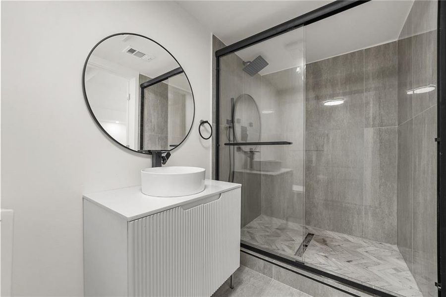 Furnished interior view inside a new home in , Atlanta (Image 64).