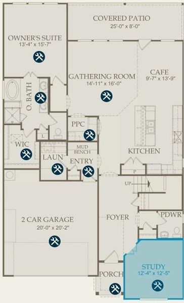 2D floor plan layout of this home in Lago Mar, Texas City, TX (Image 2). 2D floor plan layout of this home in Lago Mar, Texas City, TX (Image 2).
