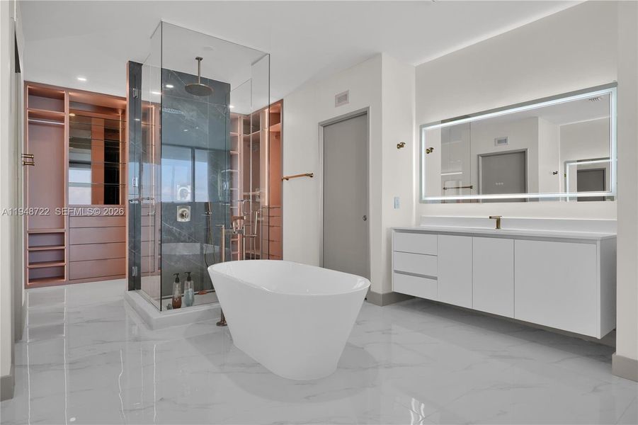 Furnished interior view inside a new home in , Miami (Image 17).