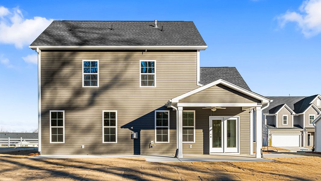Exterior details and patio area of a home in Fieldstone, Lexington (Image 25). Exterior details and patio area of a home in Fieldstone, Lexington (Image 25).