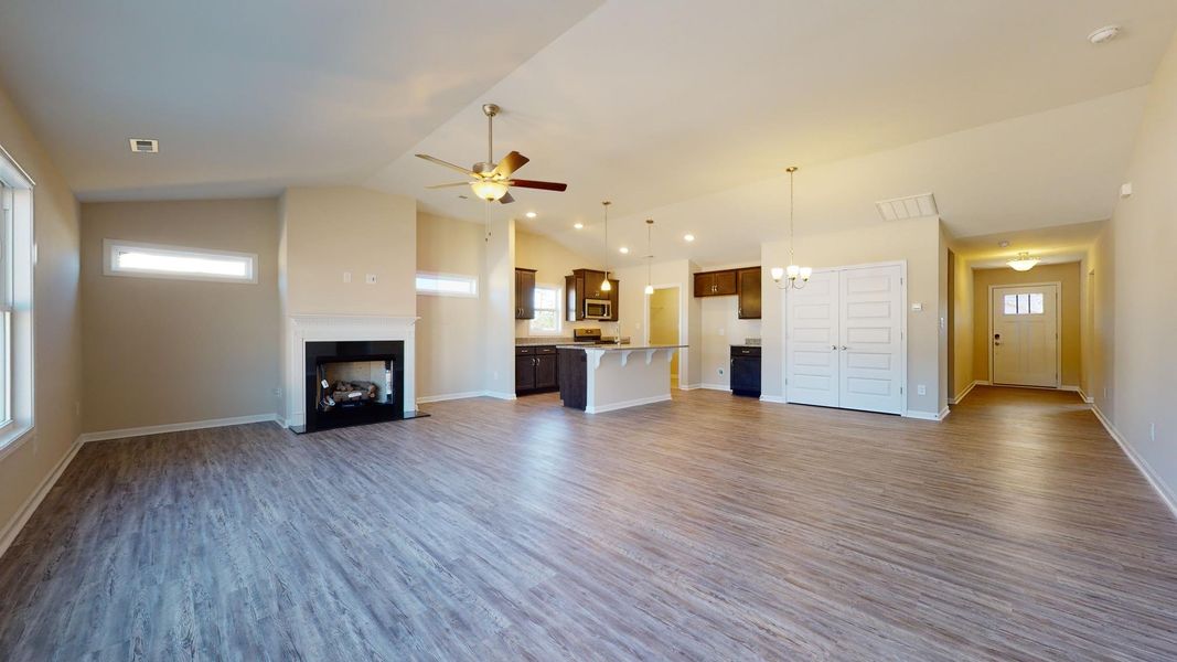 Representative furnished interior of a home built from the Corbin A by JC Jackson Homes,LLC in Heritage Pointe, Newport (Image 18).