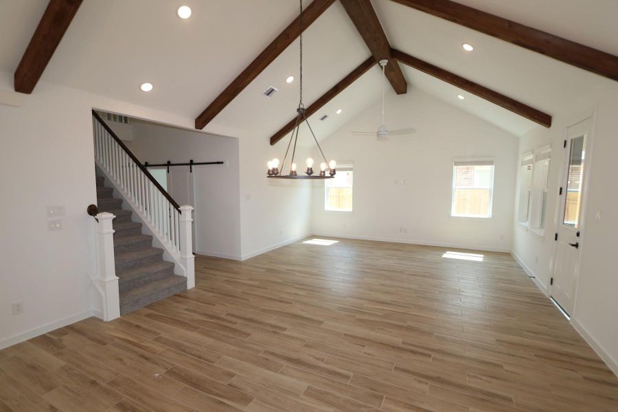 View of dining area and great room