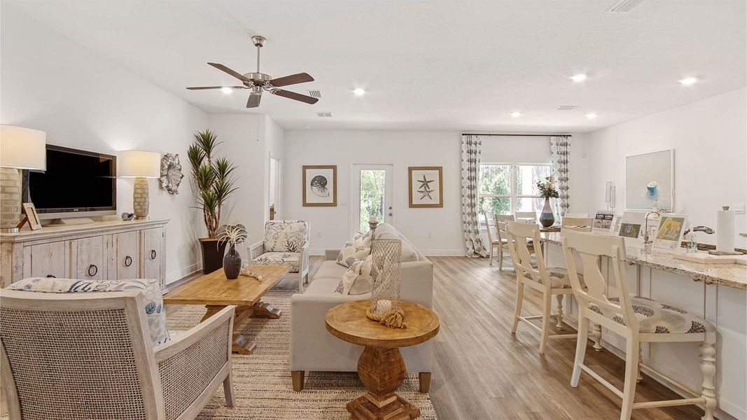 Representative furnished interior of a home built from the Delray by D.R. Horton in Bayside at Ward Creek, Panama City Beach (Image 6). Representative furnished interior of a home built from the Delray by D.R. Horton in Bayside at Ward Creek, Panama City Beach (Image 6).