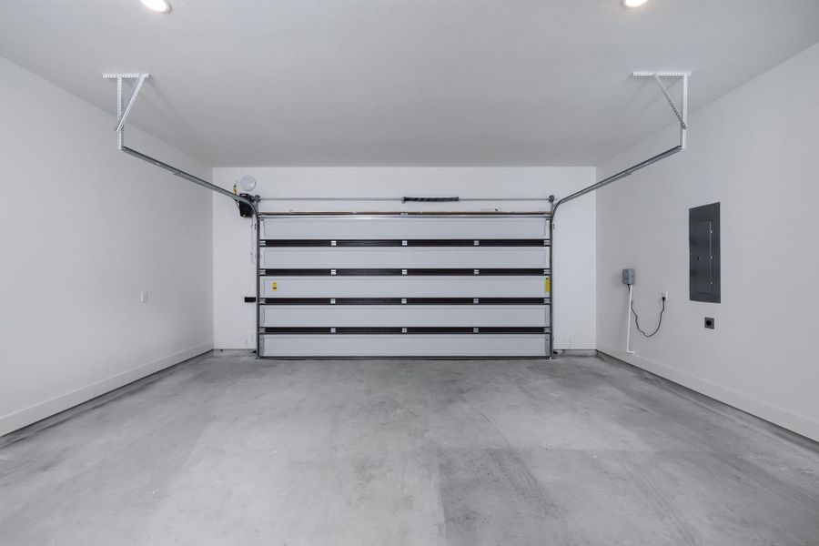 Insulated foamed garage too.  Quiet garage door.