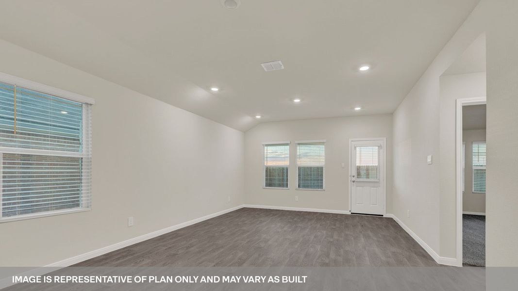 Representative unfurnished interior of a home built from the The Caroline by D.R. Horton in Whisper South, San Marcos (Image 11). Representative unfurnished interior of a home built from the The Caroline by D.R. Horton in Whisper South, San Marcos (Image 11).